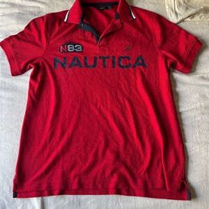 Nautica Men's Polo Shirt in Bold Red